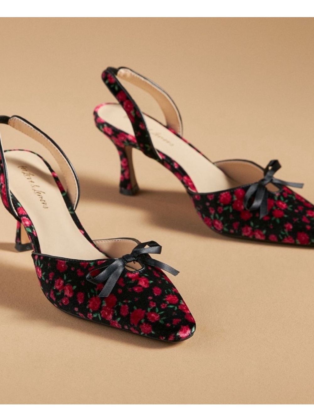 For Love & Lemons Lyana Slingback Heels size 39